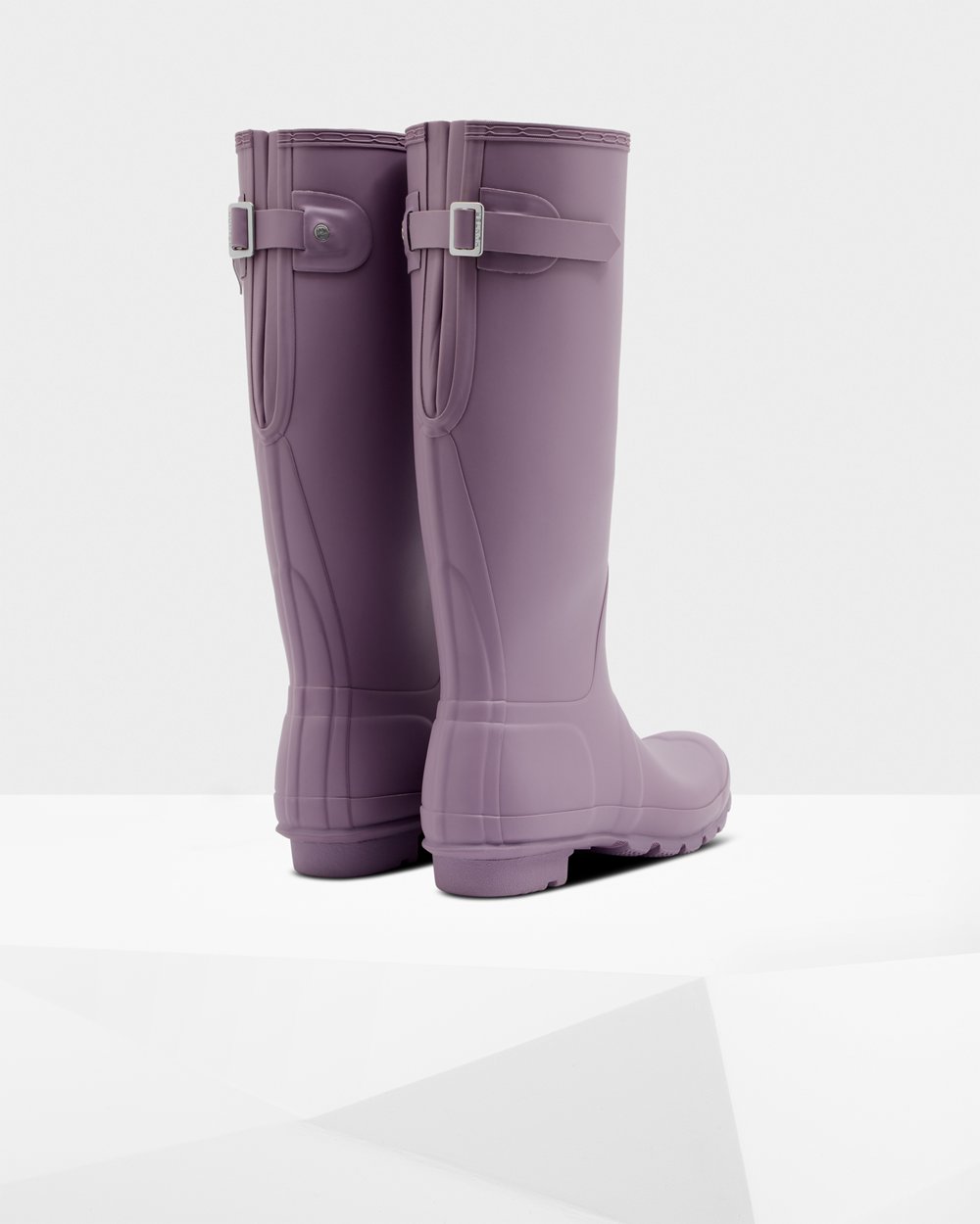 Womens Hunter Original Back Adjustable - Tall Rain Boots Purple - 1750-TJLWC